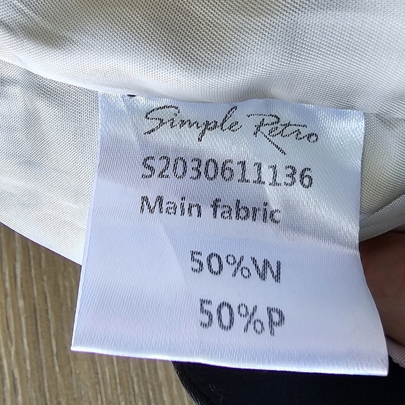 Simple Retro NWT Black Blazer Vest Business Professional - Picture 4 of 4